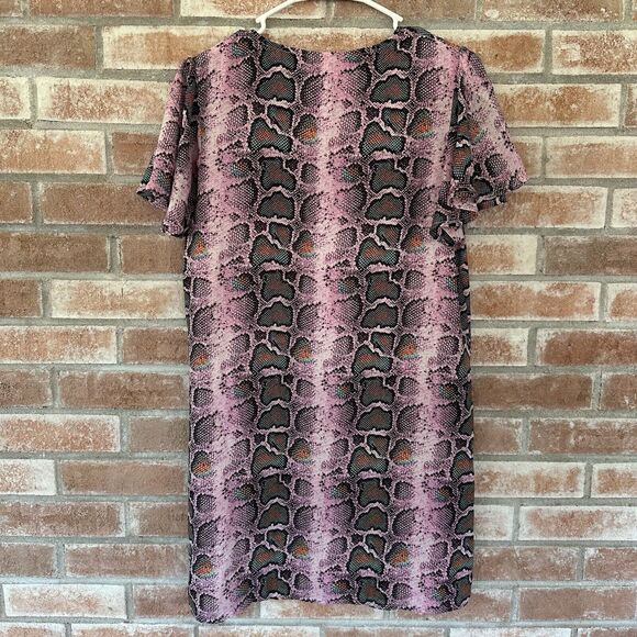 Buddy Love Purple Haze Snakeskin Hailey Button Up Dress Medium - Picture 8 of 10